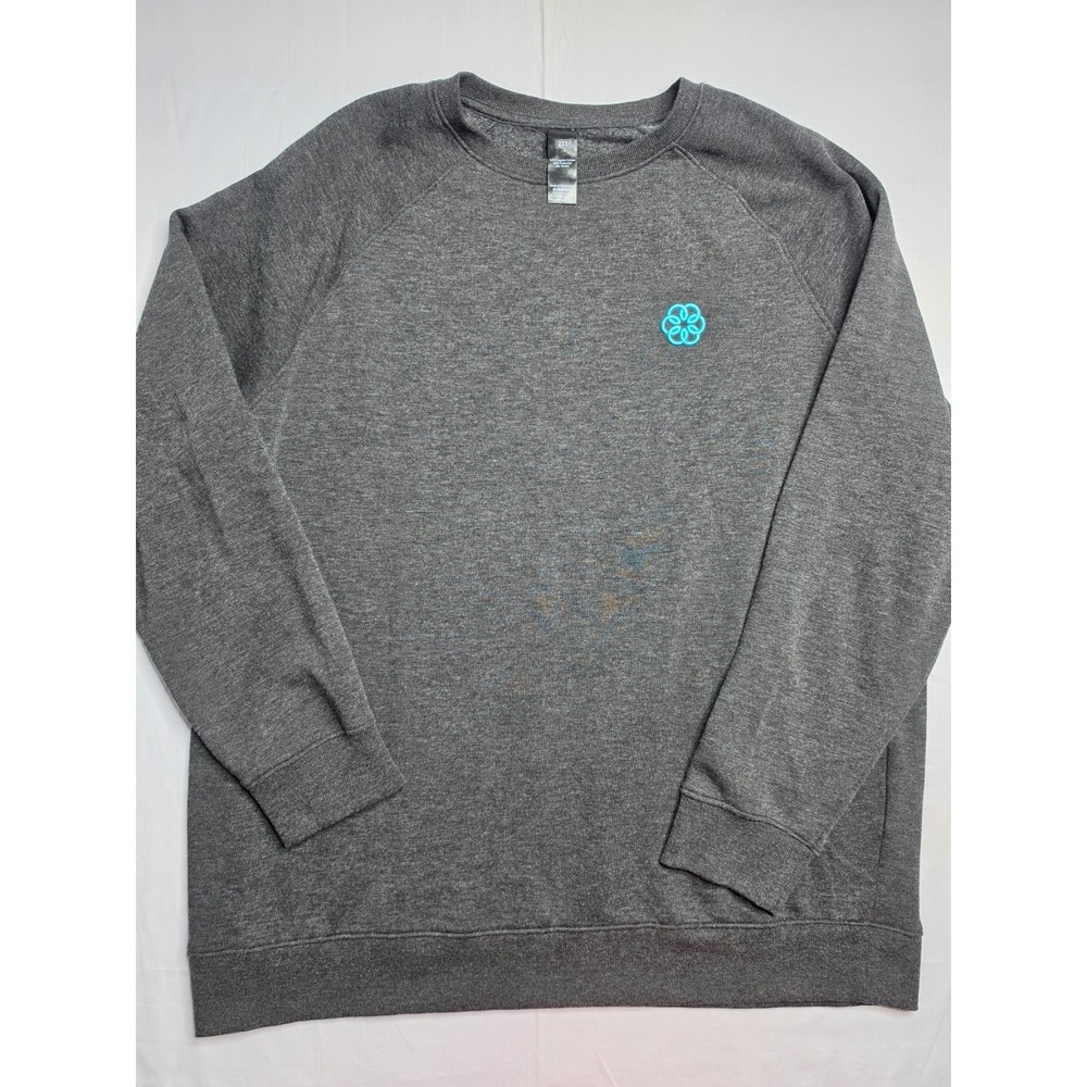 Apple Employee Swag Sweatshirt Men's 2XL Gray Cotton Raglan Sleeve Crew Neck